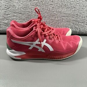 Asics Sneaker Womens 9 Hot Pink Gel Resolution‎ 8 Clay Tennis Rubber 1042A070